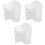 3Pièces Supports À Frites Réutilisables PP Blancs Pour Pique- 5