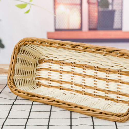 1 Cesta Rectangular De Ratán Artificial 28X11X5 Cm 2
