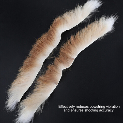 Archery Bowstring Noise Dampeners - Soft Rabbit Fur - 2pcs Set - 80g 2