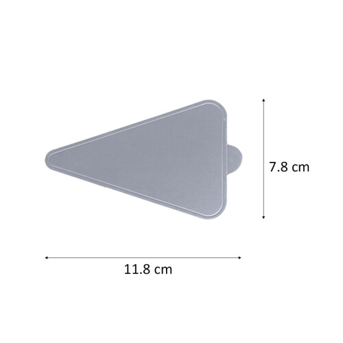 100 Unidades Base Mousse Triangular Plateada Para Pasteles Y Cupcakes 1