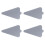 100 Unidades Base Mousse Triangular Plateada Para Pasteles Y Cupcakes 1