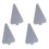 100 Unidades Base Mousse Triangular Plateada Para Pasteles Y Cupcakes 4