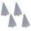 100 Unidades Base Mousse Triangular Plateada Para Pasteles Y Cupcakes 5