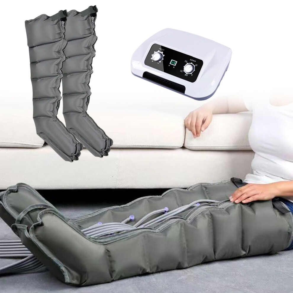 Air Compression Electric Leg Massager 6-Cavity For Foot, Leg, Calf, Thigh Lymphatic Drainage For Circulation 2-Leg System