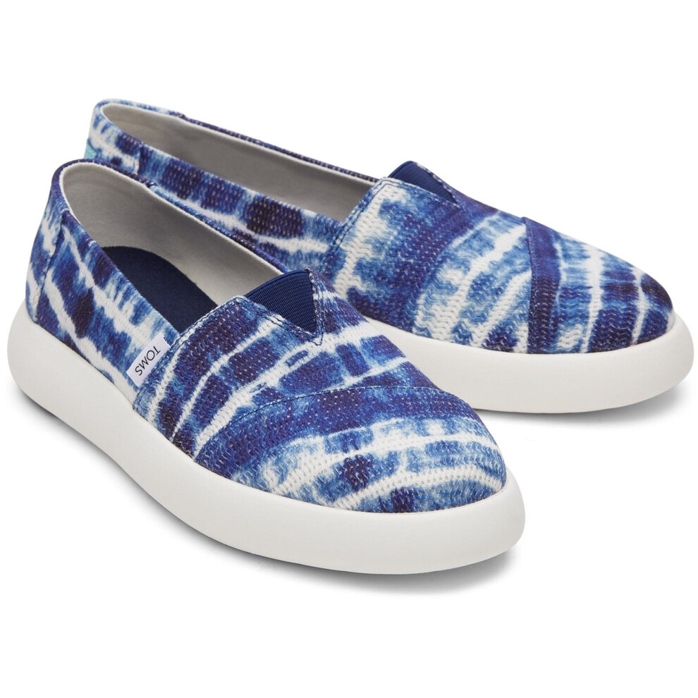 Toms (Blue, 7 (Adults')) Alpargata Mallow 100% Cotton Women's Navy Espadrilles