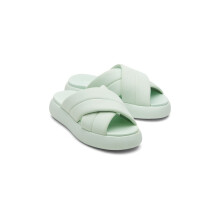 (Green, 6 (Adults')) TOMS Mallow Crossover Polyester Blend Women's Mint Slides