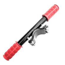 Rear Bike Seat Handle 10.04 Inches Steel Back Grip Handlebar Attachment For Kids Travel Road Cycling Outdoor