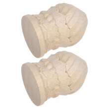 2 Stuks Onafgewerkt Bedpost Eindknoppen Handgesneden Decoratief