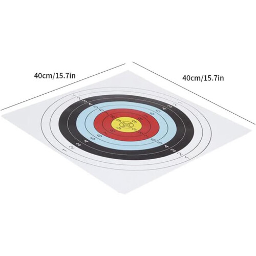 Archery Training Target Paper Replaceable Sheets Archery Practice Full Ring Target 20 Pack 2