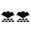 16 Tovagliette Halloween a Forma in Nero 5