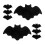 16 Tovagliette Halloween a Forma in Nero 3