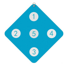 Square Fencing Target PU Wall Hang Type, Home Training Microfiber Target For Saber Foil Epee, Light Blue