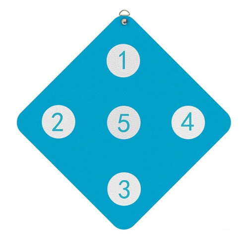 Square Fencing Target PU Wall Hang Type, Home Training Microfiber Target For Saber Foil Epee, Light Blue
