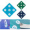 Square Fencing Target PU Wall Hang Type, Home Training Microfiber Target For Saber Foil Epee, Light Blue 3