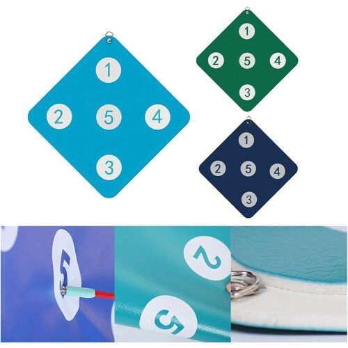 Square Fencing Target PU Wall Hang Type, Home Training Microfiber Target For Saber Foil Epee, Light Blue 2