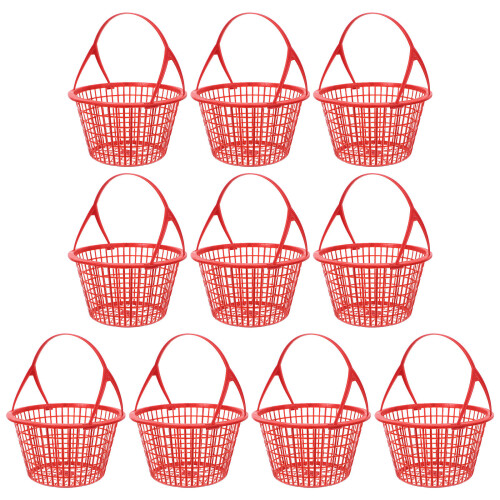 10Pcs Plastic Mini Fruit Picking Baskets For Berries And Vegetables