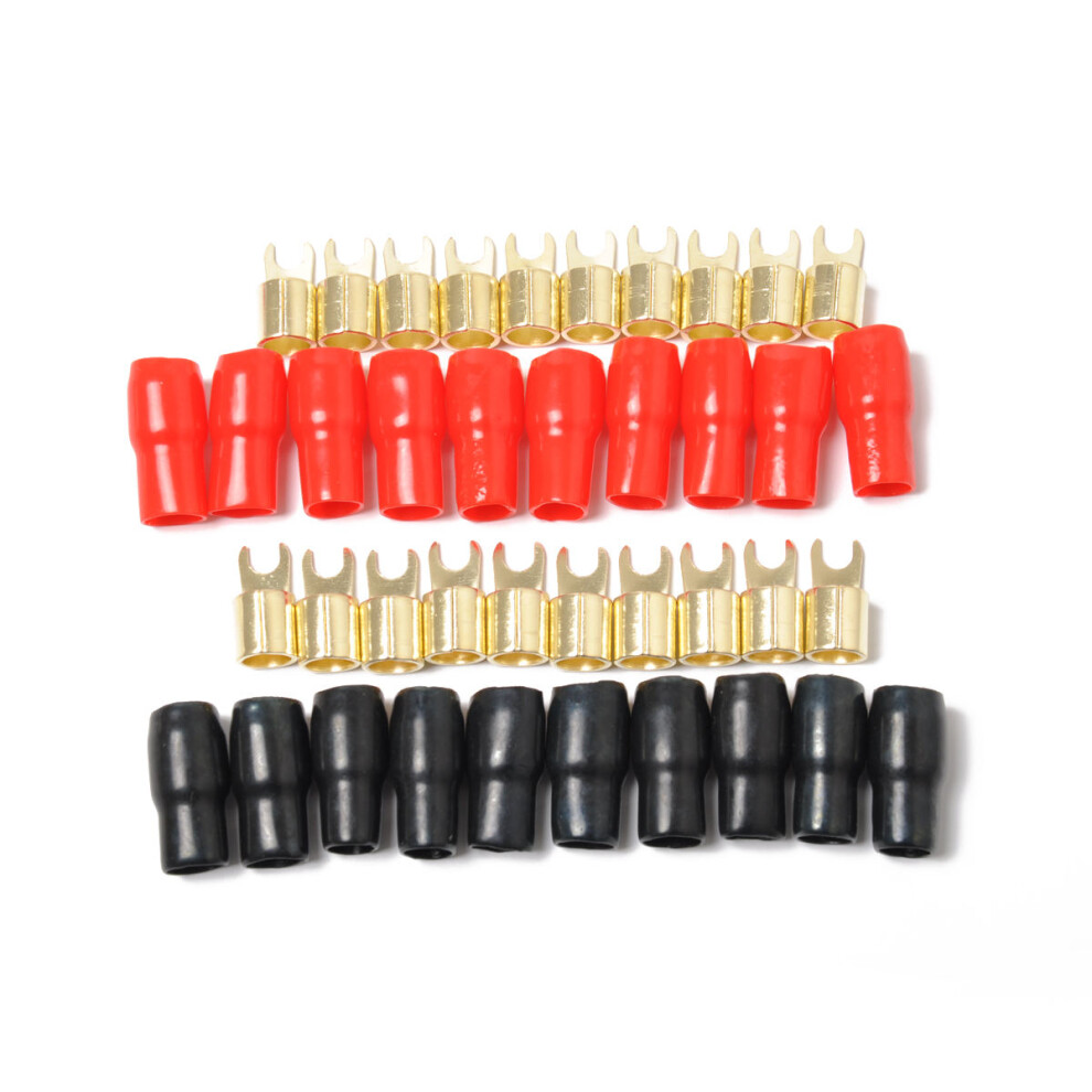 30 Pairs Gold Plated 4 Gauge Terminals For Speaker Wire 031049665813