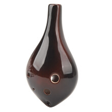 6 Holes Alto Tone C Ceramic Ocarina Flute with Rope - Beginner-Friendly