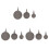9 Pcs Stainless Steel Shooting Training Targets Dark Silver 2