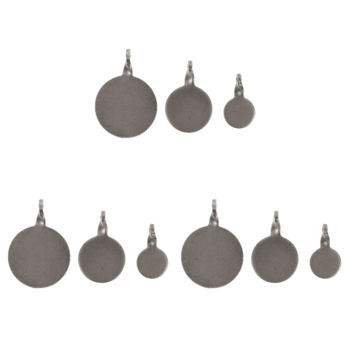 9 Pcs Stainless Steel Shooting Training Targets Dark Silver 1