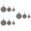 9 Pcs Stainless Steel Shooting Training Targets Dark Silver 7