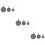 9 Pcs Stainless Steel Shooting Training Targets Dark Silver 9