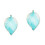 2 Pcs Leaf Shaped Manicure Nail Color Plate Tool Sky Blue 4