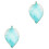 2 Pcs Leaf Shaped Manicure Nail Color Plate Tool Sky Blue 3