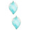 2 Pcs Leaf Shaped Manicure Nail Color Plate Tool Sky Blue 7