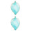 2 Pcs Leaf Shaped Manicure Nail Color Plate Tool Sky Blue 5