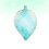 2 Pcs Leaf Shaped Manicure Nail Color Plate Tool Sky Blue 8