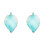 2 Pcs Leaf Shaped Manicure Nail Color Plate Tool Sky Blue 2