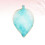2 Pcs Leaf Shaped Manicure Nail Color Plate Tool Sky Blue 10