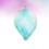 2 Pcs Leaf Shaped Manicure Nail Color Plate Tool Sky Blue 9