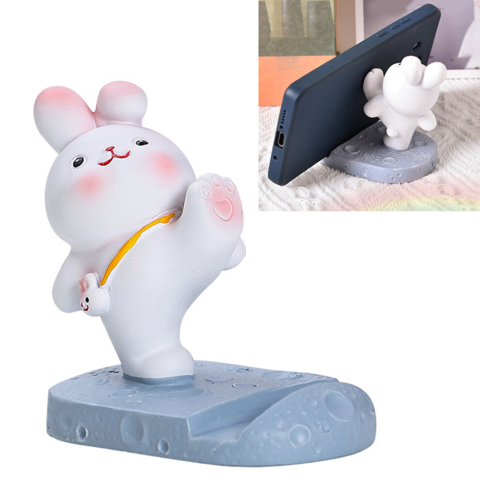 Cute Resin Bunny Cell Phone Stand, Desk Decor, 150-170G 6921351950674