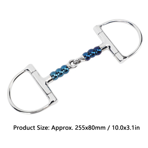Stainless Steel 125mm D Ring Snaffle Bit - Anti-Biting Horse Control 1