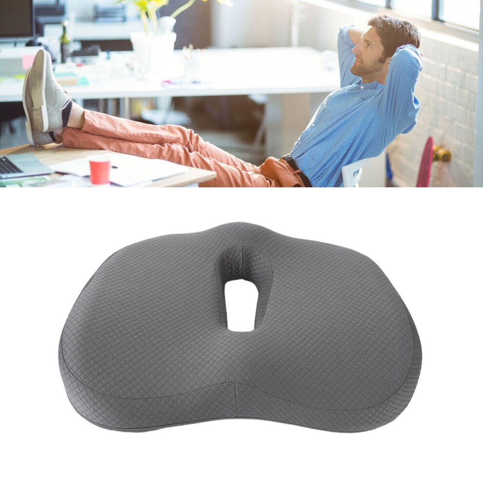 Gray Orthopedic Donut Cushion Memory Foam Seat Pillow 30X40x7cm
