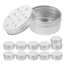 12 Unidades Metálicas Redondas 80G Aluminio Con Tapa