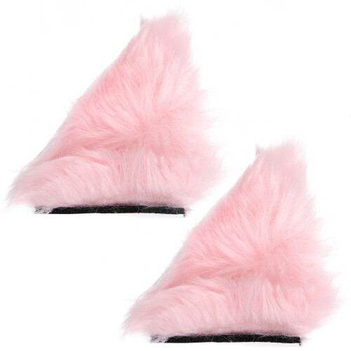2 Pairs Motorcycle Cat Ear Plush Ornaments