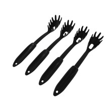 4 Unidades Cucharas De Nylon Para Cocina, Espaguetis Y Fideos (Negro)