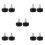 10Pcs Black Rubber Roller Skate Toe Covers Adjustable Brake Stoppers 5