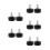 10Pcs Black Rubber Roller Skate Toe Covers Adjustable Brake Stoppers 4