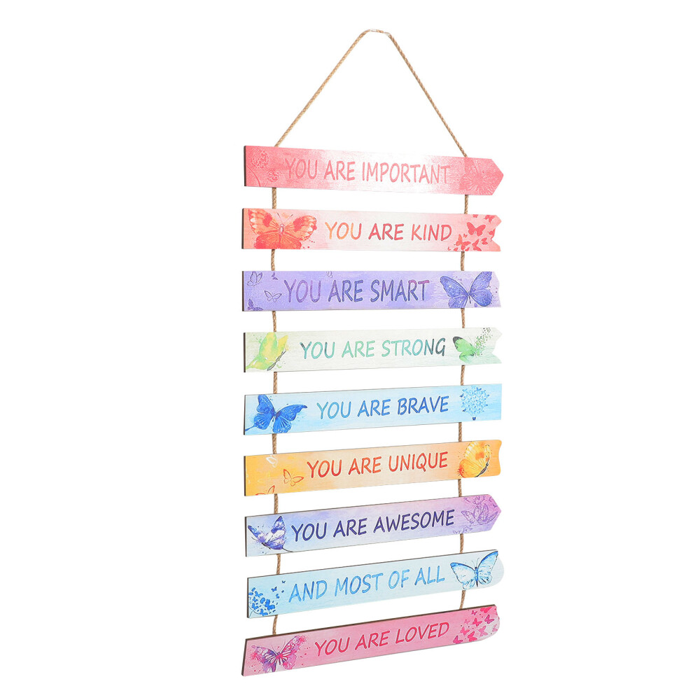 Butterfly Wall Decor Wood Hanging Sign For Kids Room Inoomp