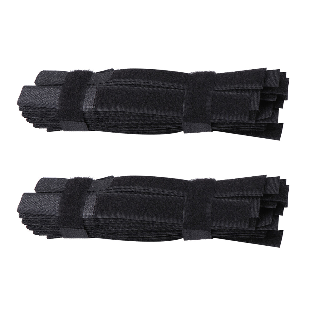 100 Pcs 2X18 Cm Nylon Reusable Hook And Loop Cable Ties 3352901657195