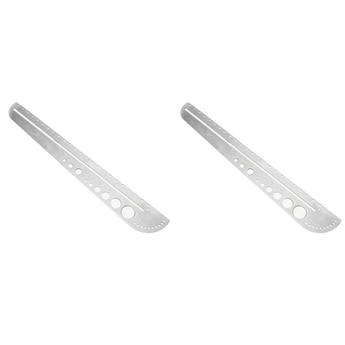 2Pièces Outil Mesure Multi Usage Acier Inoxydable Pratique Argent 2