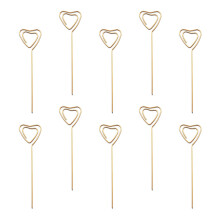 10Pcs Stainless Steel Heart Fruit And Cocktail Pick Stick