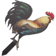 5Pcs Realistic Acrylic Rooster Garden Stake Lawn Yard Decoration