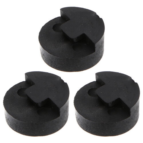 3Pcs Rubber Round Violin Practice Mutes Black