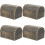 4Pièces Boîtes Cadeaux Plastique Marron Pour Décorations 7