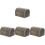 4Pièces Boîtes Cadeaux Plastique Marron Pour Décorations 4